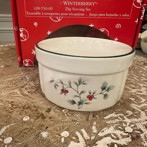 Pfaltzgraff Winterberry- Dip Mix Set With Spreader NEW Holiday Serveware - Picture 4 of 9